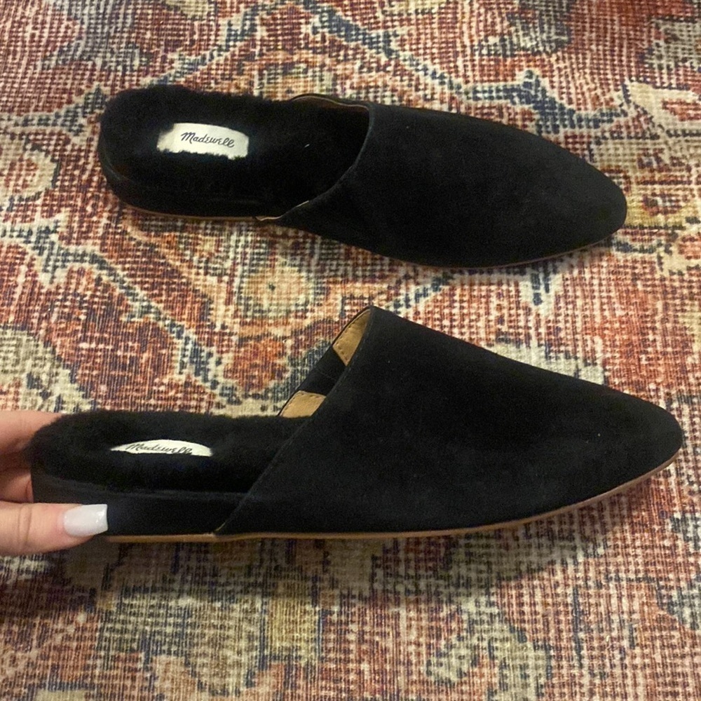 Madewell The Suede Kasey Mule in Faux Shearling NB286 - Picture 3 of 4